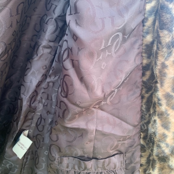 GUESS Leopard print faux fur coat - Picture 6 of 12